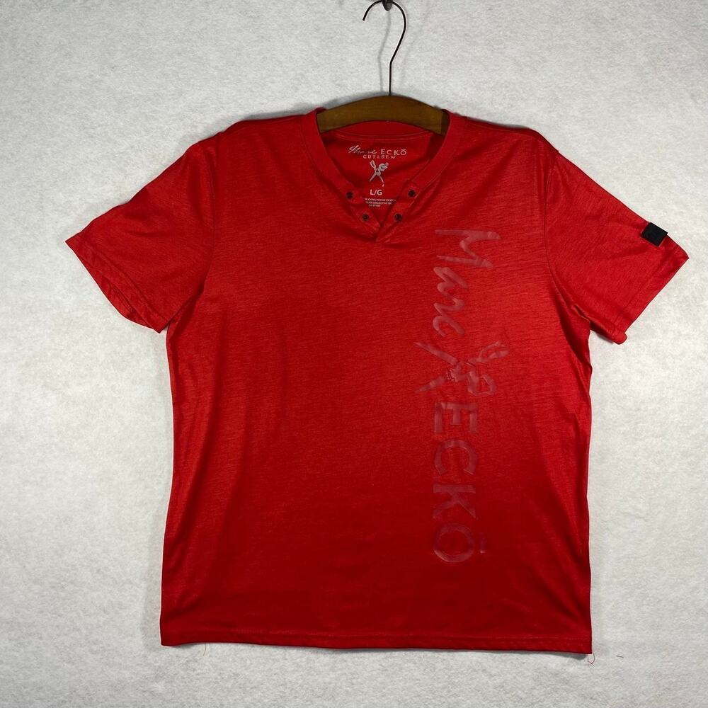 MARC ECKO Cut & Sew Red Shirt Mens Size L
